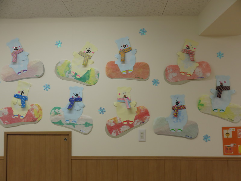 ２月壁面　ひよこ組