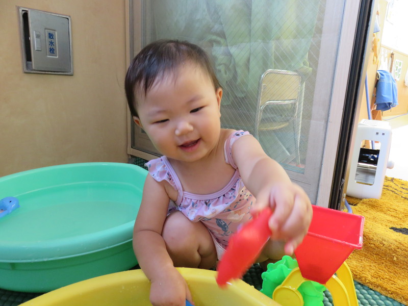 水遊びたのしい〜💛