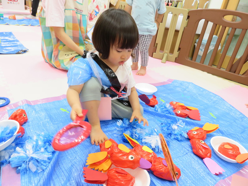 お祭りごっこ、楽しいね♪