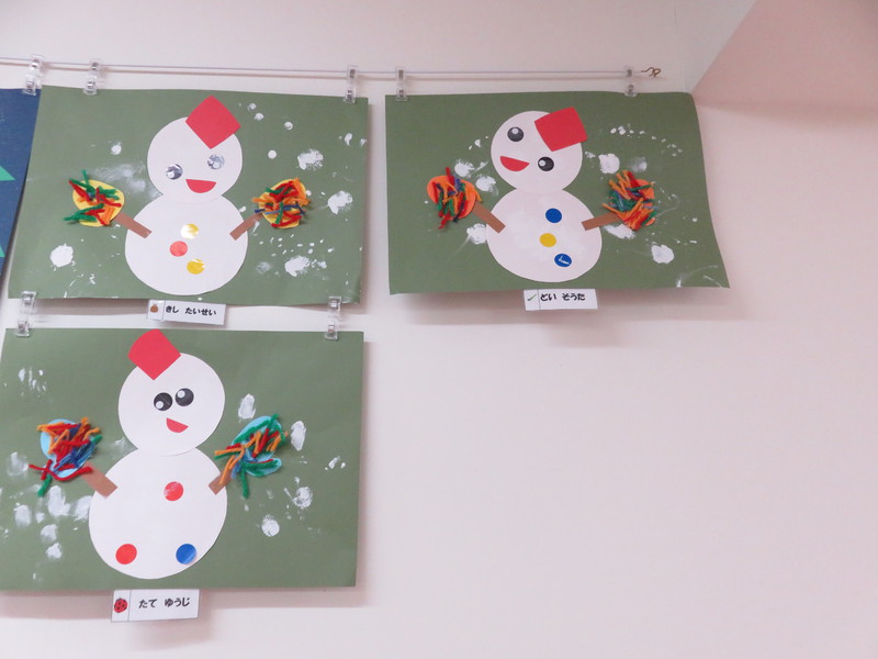 0歳12月壁面制作