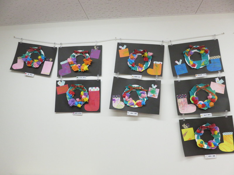 2・3歳児12月壁面制作