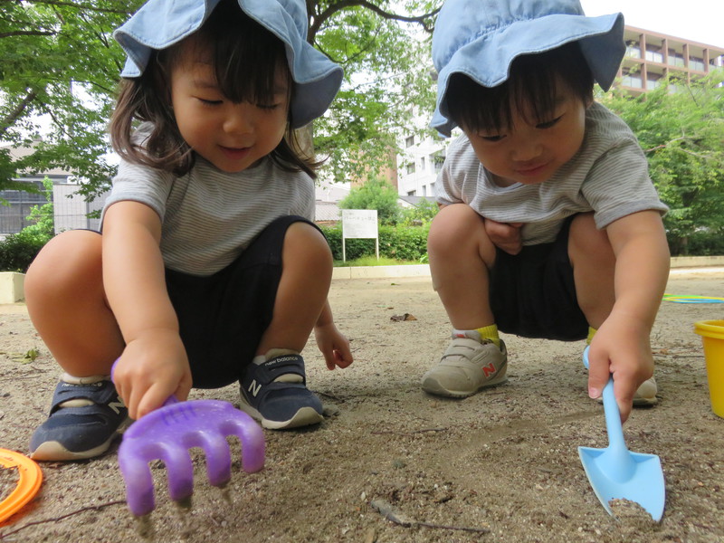 一緒にお砂遊び〜🔅