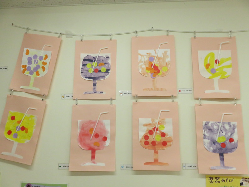 うさぎ・ぱんだ組7月壁面制作