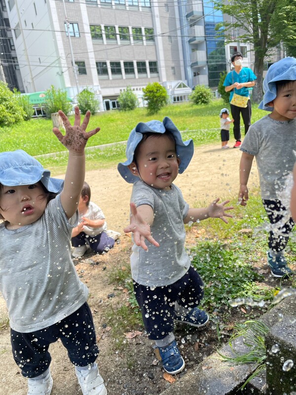 みずあそび楽しいね🌊