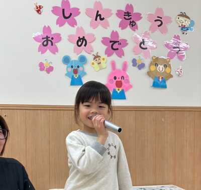  進級式のインタビュー🎤✨