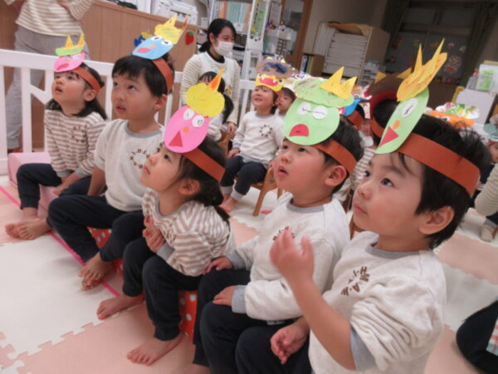 鬼さんのお面かわいいね😊