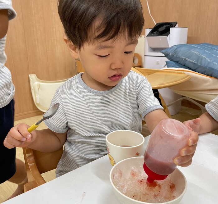 シロップ沢山かけて〜♪