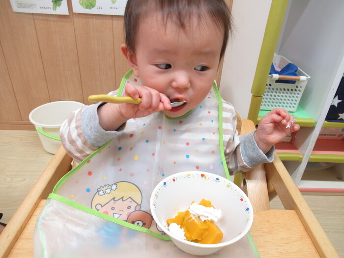 かぼちゃプリンあまーい♪